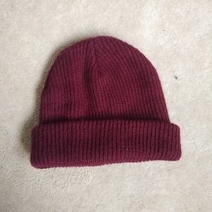 Burgundy beanie